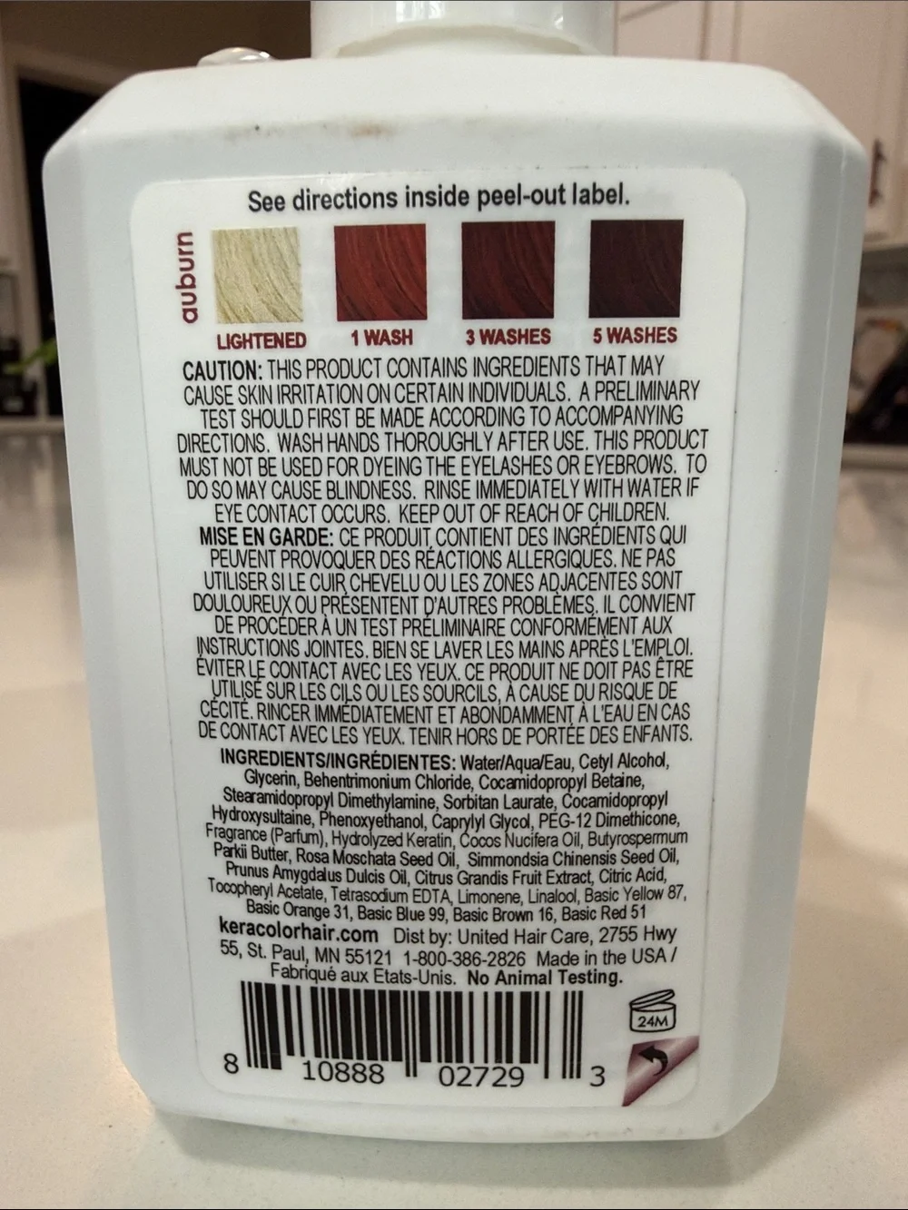 Keracolor Color+ Clenditioner Auburn Conditioning Color Treatment 2 unopened bot